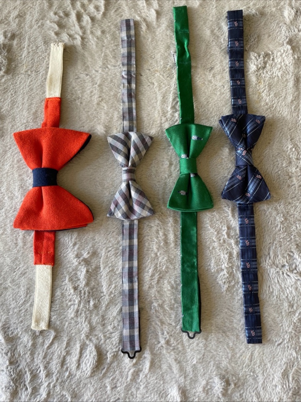 Mixed brand  Bow Tie lot- Red, Plaid, Green, Navy